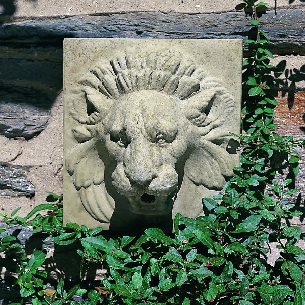 C F F-242 Lion Wall Plaque-Fountain Spout